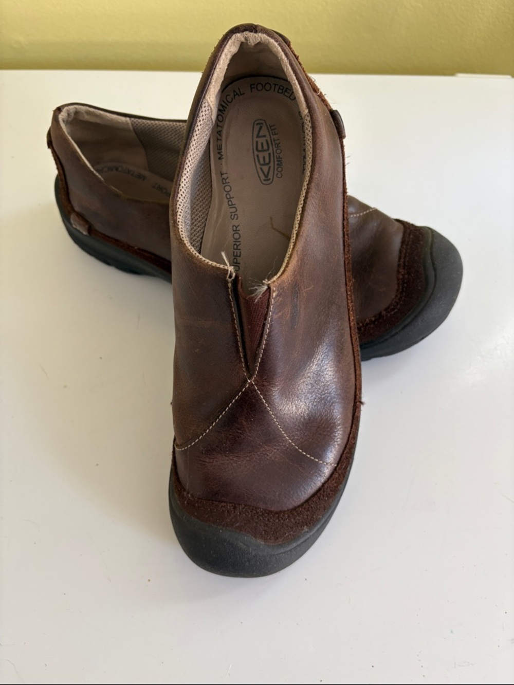 Keen Brown Leather Slip-on Size 9